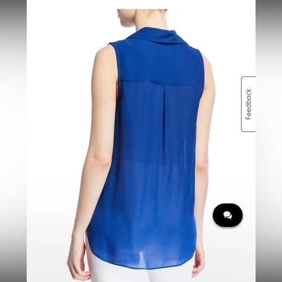 L’agence Freja Silk Blouse XS blue - Picture 3 of 9